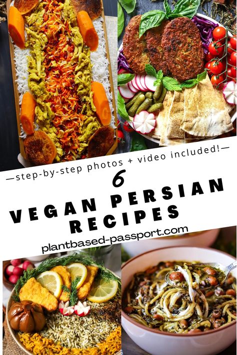 Persian Cuisine Recipes, Vegan Video Recipes, Vegan Arabic Recipes, Persian Vegetarian Recipes, Middle Eastern Vegetarian Recipes, Vegan Persian Recipes, Iranian Food Vegetarian, Vegan Middle Eastern Recipes, Vegan Afghan Recipes