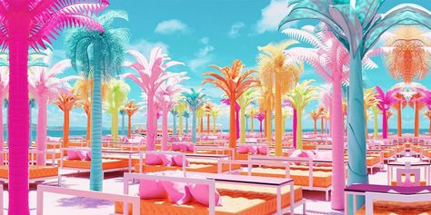 Unicorn Island, Colourful Lounge, Pink Pool, Cebu Pacific, Neon Pastel, Happy Room, Pastel Beach, Decoration Restaurant, Cebu Philippines