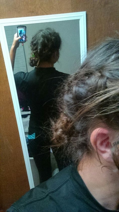 Jiu jitsu hair. I just do two french braids and twist the braids into a bun on the end. This style lasts long and works really well for my long/thick hair. Plus it doesn't take long to do. If you're a roller with long hair, I highly recommend you learn how to  french braid, it will make your hair way less annoying. Martial Arts Hairstyles, Braided Hairstyles For Jiu Jitsu, Bjj Hairstyles For Women, Jiu Jitsu Hairstyles, Judo Hairstyles, Jiu Jitsu Hairstyles Women, Bjj Woman Jiu Jitsu, Jiu Jitsu Women, Women’s Jiu Jitsu