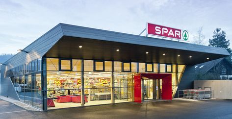 Supermarket Facade Design, Market Exterior Design, Supermarket Design Architecture, Supermarket Design Exterior, Small Supermarket Design, Supermarket Exterior, Supermarket Building, Supermarket Design Interior, Store Exterior