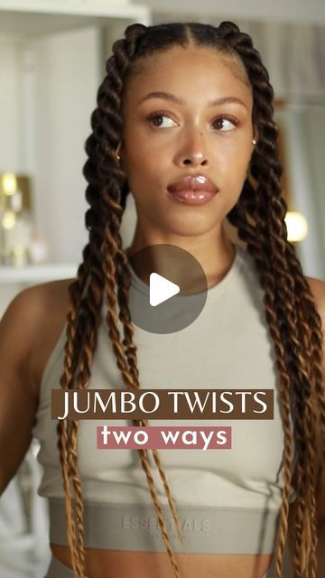 Jaleesa Moses on Instagram: "1 is for beginners and 2 is the way I get ‘em done in less than 3 hours. Easier than braiding FOR SURE 🥹 —————— #protectivestyles #naturalhair #hairstyles" Beginner Protective Styles, Jumbo Protective Styles, Jumbo Knotless Twists, Box Twists Hairstyles, Twist For Beginners, Jumbo Twist Braids, Braids For Beginners, Jumbo Twists, Tina Kunakey