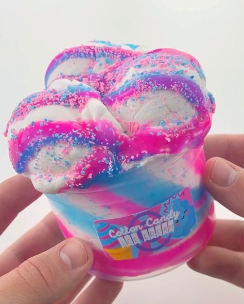 Ice Cream Slime, Candy Slime, Cotton Candy Slime, Cotton Candy Ice Cream, Slime Collection, Candy Ice Cream, Emo Accessories, Pretty Slime, Fox Stuffed Animal