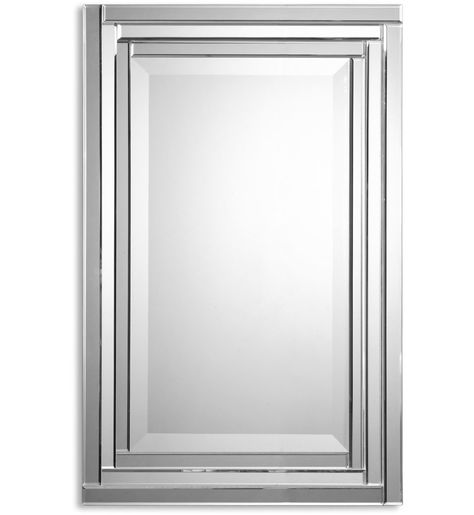 Lamps.com: Uttermost - 08027 B - Alanna Frameless Vanity Mirror Narrow Mirror, Frameless Beveled Mirror, Frameless Mirrors, Mudroom Bathroom, Contemporary Bathroom Mirrors, Uttermost Mirrors, Vanity Wall Mirror, Modern Mirror Wall, Mirror Ideas