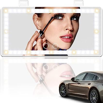 Car Visor Mirror, Car Vanity Mirror, Car Makeup, Mirror Car Accessories, Car Sun Visor, Car Visor, Mirror Led, Flawless Makeup Application, Led Makeup Mirror