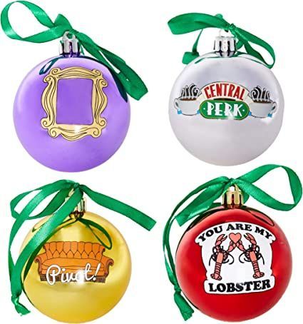 Friends Christmas ornaments Friends Ornaments, Friends Tv Show Gifts, Friend Christmas Ornaments, Friends Merchandise, Plastic Christmas Tree, Friend Ornament, Movie Gift, Christmas Wonderland, Friends Show