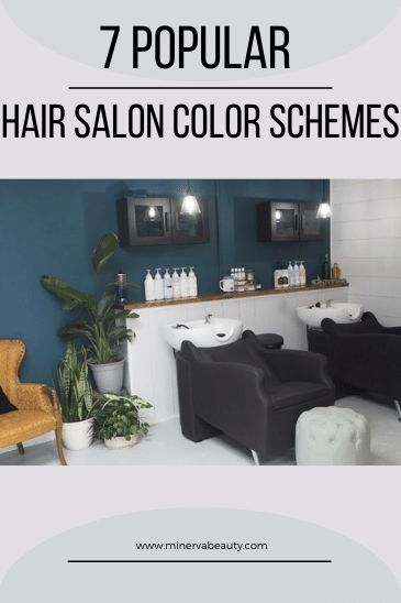 Hair Salon Interior Design Color Schemes, Hair Salon Ideas Stations, Modern Hair Salon Interior Design, Salon Color Schemes, 80 Hair, Hair Salon Interior Design, Minerva Beauty, Beauty Salon Interior Design, Home Hair Salons