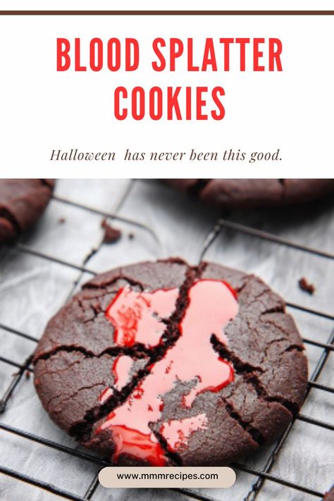 These gory blood-splatter cookies are perfect for bringing a touch of horror to your Halloween! Super easy to make and delightfully eerie, they’re a crowd-pleaser for both kids and adults. 👻🎃 Whip up a batch, save this recipe, and make Halloween memorable! Witch Finger Cookies, Simple Icing, Scary Movie Night, A Scary Movie, Halloween Cookie Recipes, Finger Cookies, Hershey Cocoa, Movie Night Snacks, Spooky Treats