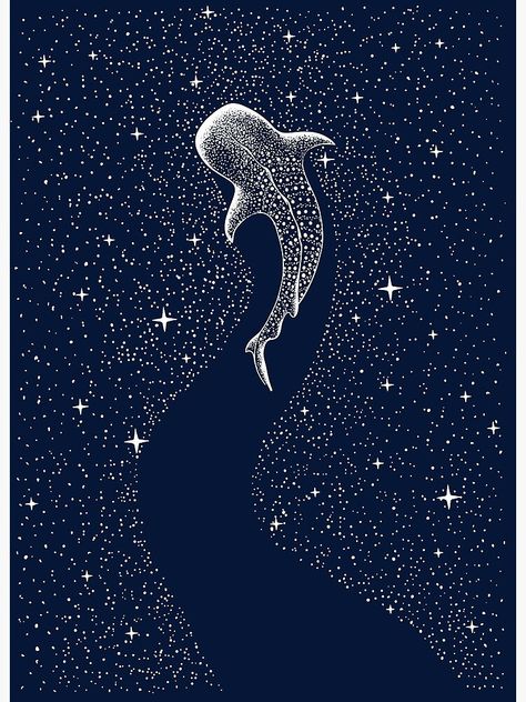 Quotes About Whales, Whale From Above, Shark From Above, Whale Shark Art, Celestial Whale, Whale Shark Tattoo, Kitty Face Paint, Space Whale, Shark Illustration