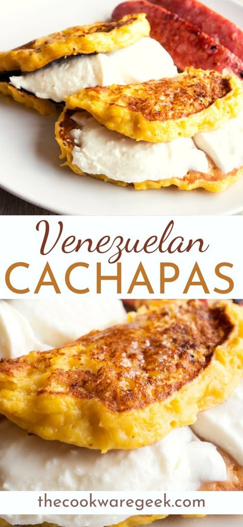 Fulfilling Breakfast, Corn Pancakes, Season Recipes, South American Recipes, Venezuelan Food, Corn Cakes, Melty Cheese, Stay At Home Moms, Hispanic Food