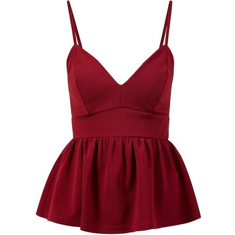 Dark Red Strappy V Neck Peplum Crop Top (70 SEK) ❤ liked on Polyvore featuring tops, shirts, tank tops, crop top, red crop top, red top, red peplum shirt, peplum tops and red peplum top Dark Red Shirt, Crop Top Tank Tops, Peplum Top Outfits, Red Peplum Tops, Leather Peplum Tops, Peplum Crop Top, Leather Peplum, Peplum Shirt, Leather Crop Top