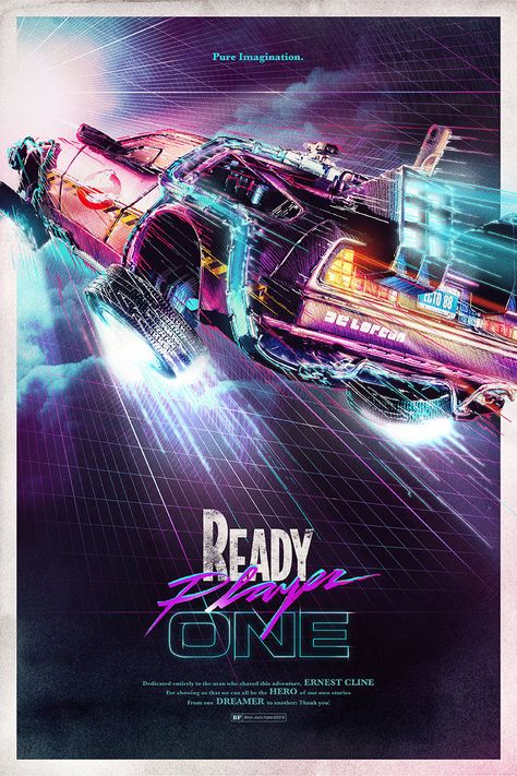 Ready Player One Movie, The Future Movie, Ready Player One, Player One, Alternative Movie Posters, Film Prints, Film Posters, Back To The Future, To The Future