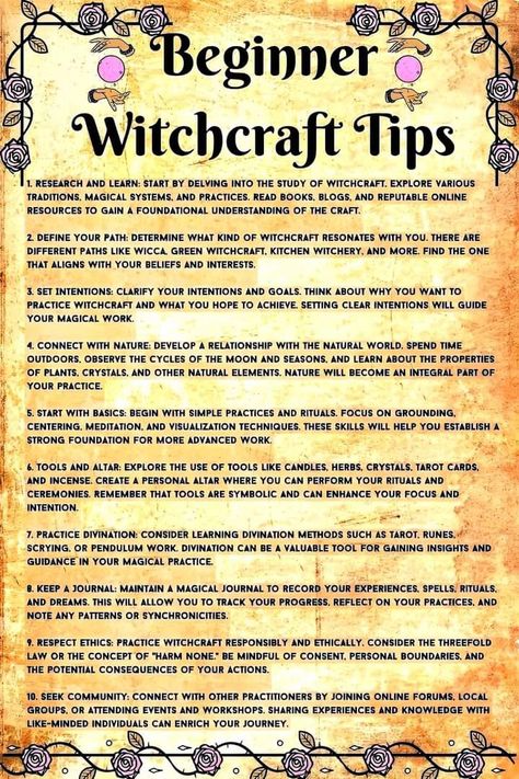 Beginner Wiccan Tips, How To Start With Witchcraft, How To Know If Youre A Witch, Tips For Witches, Good Spells For Beginners, Wiccan For Beginners, Begginer Spells Witchcraft, Becoming A Witch For Beginners, Types Of Witchcraft Practices