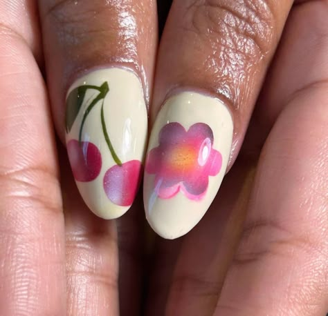 Pastel Spring Nails, Airbrush Nail, Airbrush Stencils, Nyc Nails, Pastel Nails Designs, Pastel Nail, Airbrush Nails, Cute Pastel, Flowers Bloom