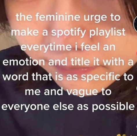 carolina⭒’s Instagram photo: “then i private the playlist cuz it’s embarrassing 😭🙄” Screaming Into The Void, King Aesthetic, Female Experience, Makeup Memes, Tiktok Funny, Feminine Urge, The Playlist, Boyfriend Memes, Silly Images