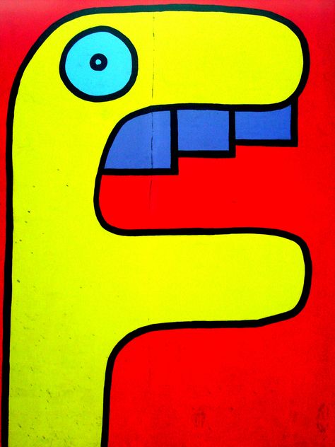 Thierry Noir, Face Art Painting, Street Art Love, Bad Drawings, East Side Gallery, Wall Street Art, Cubism Art, Snoopy Images, Modern Pop Art