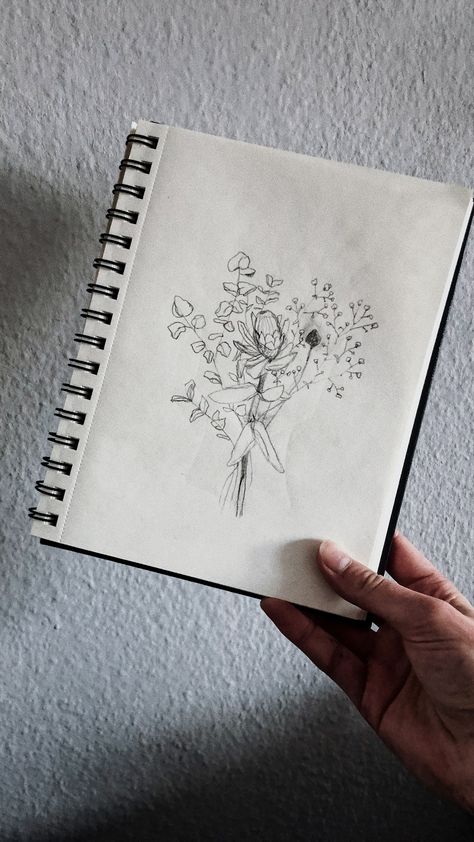 Lavender Tattoo, Flower Sketches, In My Room, My Living Room, Try Something New, My Room, Floral Illustrations, Pencil Drawing, Work In Progress