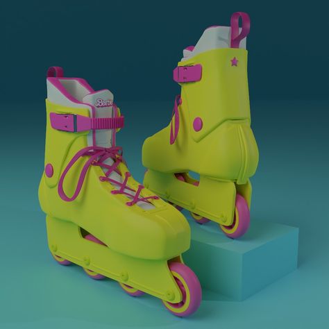 3d model barbie roller skates blender Barbie Roller Skates, Inline Skating, Roller Skates, Skating