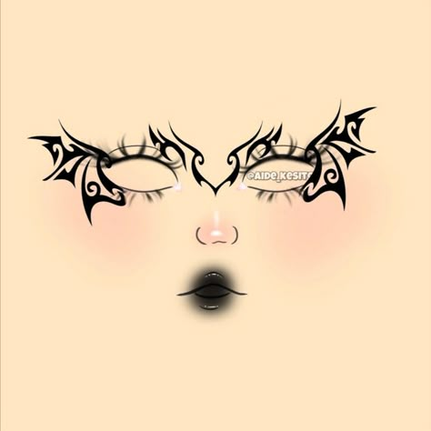 Succubus Eyeliner, Black Graphic Liner, Goth Eye Makeup, Funky Makeup, Makeup Drawing, Makeup Face Charts, Face Art Makeup, Graphic Makeup, Theatrical Makeup