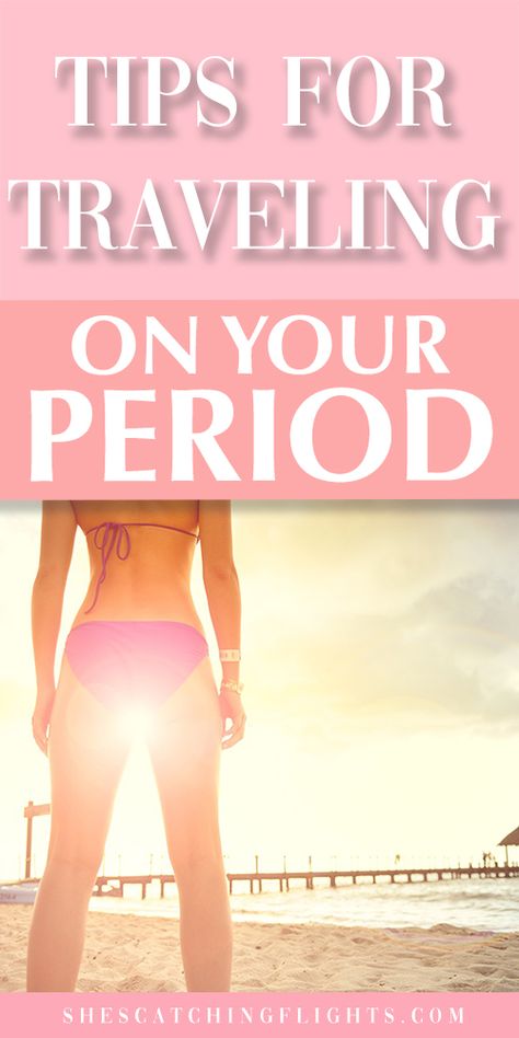 If you’re traveling on your period, check out these hacks and tips to make it a better experience. Being on your period while traveling can be a bummer, so make sure you have a kit of essentials ready to bring with you. These are the best period hacks for traveling. Period Travel Kit, Travel Period Kit, Period Travel Hacks, Period On Vacation Tips, What To Bring On A Road Trip, Aviation Motivation, Period Essentials, How To Stop Period, What To Pack For Vacation