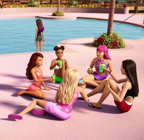 Cartoons Group, Barbie Disney, Barbie Sisters, Disney Princess Snow White, Creative Kids Crafts, Barbie Images, Girl Friendship, Friend Cartoon, Swimsuit Collection