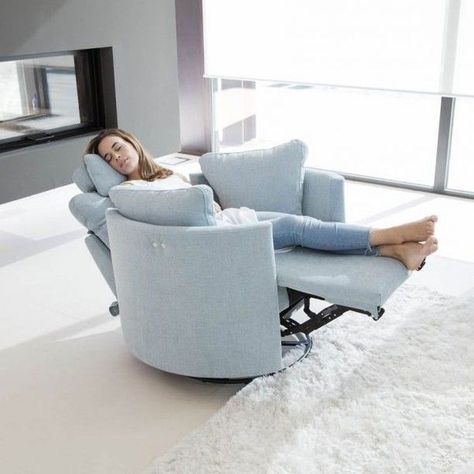 https://instagram.com/p/CYORvULA97Q/ Sleep Chair, Best Recliner Chair, Round Swivel Chair, Modern Recliner, Swivel Recliner Chairs, Swivel Chair Living Room, Swivel Recliner, Reclining Armchair, Electric Recliners