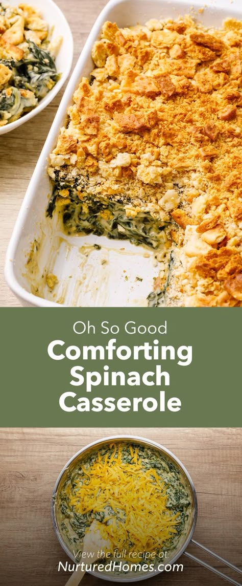 Spinach Recipes Easy, Casserole Bake Recipes, Best Spinach Recipes, Supper Casseroles, Spinach Casserole Recipes, Monday Night Dinner, Spinach Side Dish, Delicious Casseroles, Veggie Bake