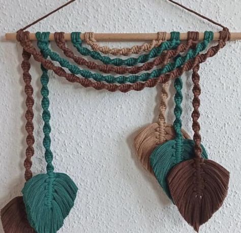 Macrame for Beginners | Would someone please share a video on how to tie off a half square knot spiral from end to end properly on the dowel like this | Facebook Square Knot, Figure It Out, Macrame, Weaving, Square