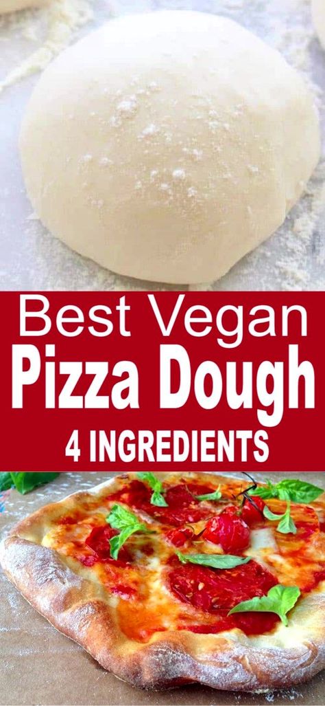 Vegan Pizza Dough Recipe, Vegan Pizza Dough, Pizza Vegana, Vegan Pizza Recipe, Pizza Dough Recipe, Vegan Bread, Vegan Pizza, Pizza Recipes Dough, All Purpose Flour