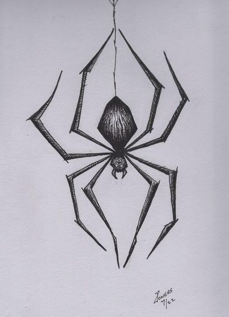 Spider Drawing, Spiderman Drawing, Spiderman Art Sketch, Creepy Drawings, Pen Art Drawings, Spider Art, Easy Doodle Art, Graffiti Drawing, Disegni Artistici