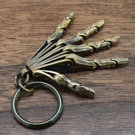 Cool Keyrings, Brass Accessories, Hand Sign, Hand Spinner, Five Fingers, Dope Jewelry, Cool Tools, Cool Items, Blacksmithing