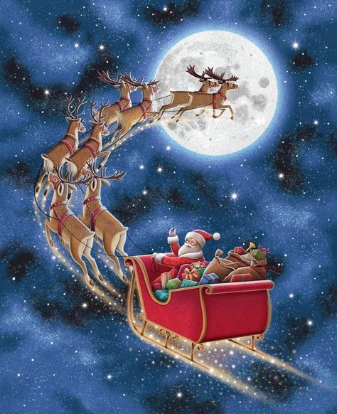 Sleigh Drawing, Aviation Theme, Santa Claus Images, Santa Art, Santa Pictures, Christmas Artwork, Animated Christmas, Hallmark Cards, Santa Sleigh