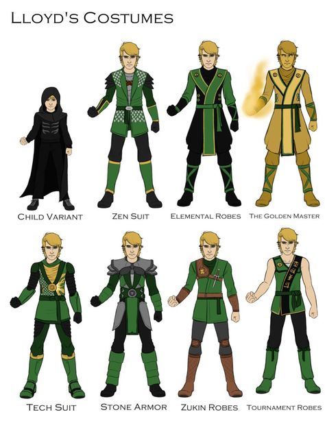 Ninjago Ninja Suits, Ninjago Human Version, Ninjago Suit Design, Ninja Suit Design, Ninjago Fanart Lloyd, Lloyd Ninjago Fanart, Ninjago Costume, Ninja Suit, Green Ninja