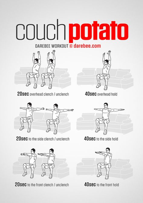 Couch Potato Workout Couch Workout, Effective Ab Workouts, Ripped Abs, Couch Potato, Chest Workout, Workout For Beginners, Active Lifestyle, Physical Fitness, Easy Workouts