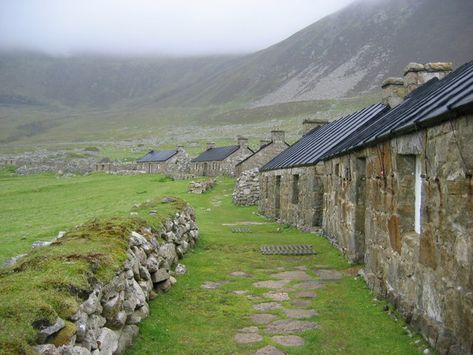 Lonely Hirta Island of the St. Kilda archipelago was abandoned by humans decades ago St Kilda Scotland, Scotland Castles, Scotland Highlands, Outer Hebrides, Scottish Islands, St Kilda, Remote Island, Scotland Travel, British Isles