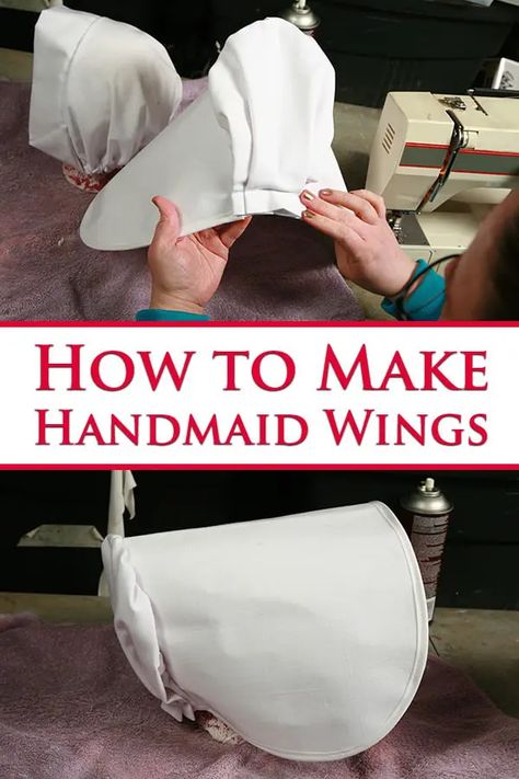 Handmaid's Tale Costume Diy, Handmaid's Tale Costume, Literary Costumes, The Handmaid's Tale Book, Handmaids Tale Costume, A Handmaids Tale, Wings Tutorial, Handmade Tale, Serger Stitches