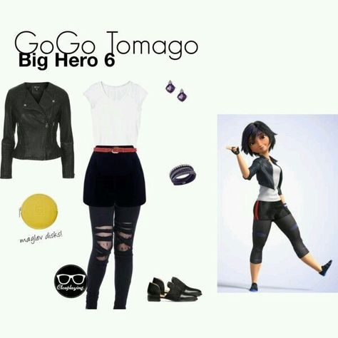 Big Hero 6 Disneybound, Disney Character Outfits, Gogo Tomago, Disney Themed Outfits, Everyday Cosplay, Movie Inspired Outfits, Disney Inspired Fashion, Character Inspired Outfits, Disney Bound Outfits