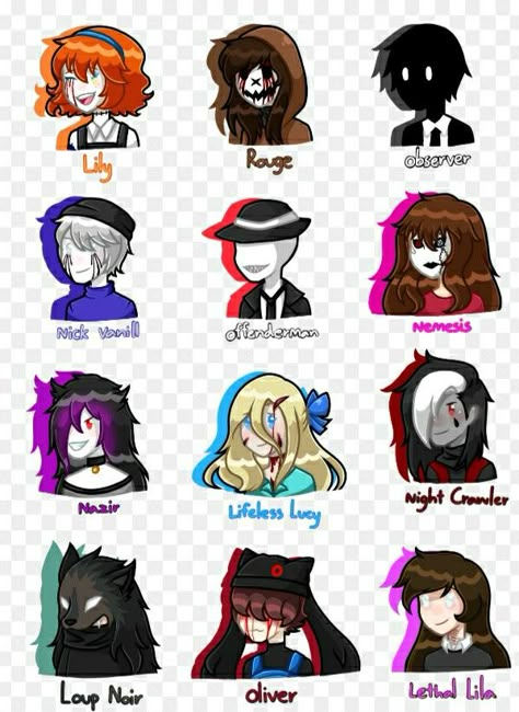 Creepypasta Characters List, Creepy Pasta Oc, Creepypasta Names, Creepypasta List, Creepypasta Chibi, Creepypasta Wallpaper, All Creepypasta Characters, Creepypasta Girls, Scary Creepypasta