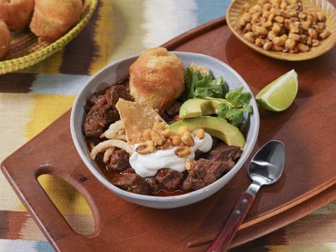 Chili Recipe Food Network, Fondue Dip, Steak Chili Recipe, Ww 2024, Chuck Steak Recipes, Quick And Easy Weeknight Dinners, Potatoes With Cheese, Ski Vibes, Steak Chili