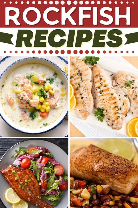 Try these rockfish recipes for tasty meals any night of the week! From pan-seared to tacos to grilled and steamed, this flaky white fish can't be beat. Rock Fish Recipe Healthy, Rockfish Recipes Pan Seared, Fish Filet Recipes, Rockfish Recipe, Rockfish Recipes, Filet Recipes, Rock Fish, Alpha Gal, Cod Fish Recipes