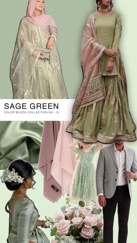 Sage green and pink Green Nikkah Dress, Wedding Guest Fits, Sage Green Fits, Green Nikkah, Sage Green And Pink, Pink Sharara, Nikkah Dress, Green Fits, Green And Pink