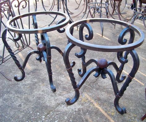 Wrought Iron Horseshoe Table Base - Rectangle Forged Iron Table, Iron End Tables, Wrought Iron Patio Furniture Feet, Horseshoe Table, Metal Plant Stand Wrought Iron, Wrought Iron Patio Table, Wrought Iron Dining Table, Iron Dining Table, Dining Table Base