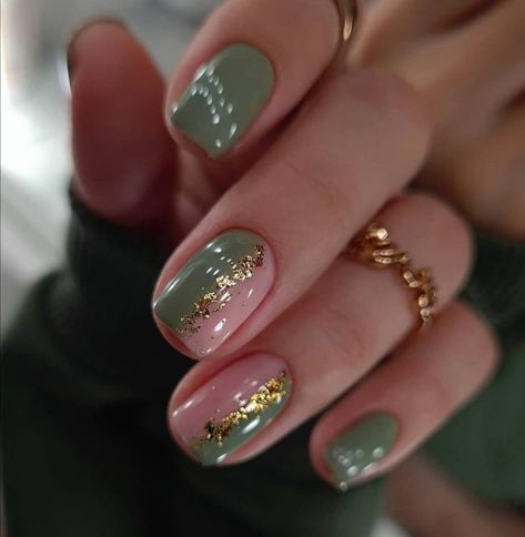 Unique Acrylic Nail Designs, Gel Nails Colors, Nagellack Trends, Ideas Uñas, Simple Gel Nails, Gold Nail, Gel Nail Colors, Cute Gel Nails, Nails 2021