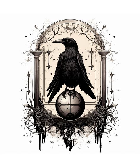 Crow Tattoo, Ancient Wisdom, Retro Halloween, Skeleton, Science Poster, Top Artists, Stranger Things Fanart, Sell Your Art, Fan Art