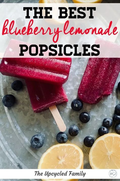 Looking for a healthy snack to cool off with this summer? How about these 10-minute to make (sugar-free) blueberry lemonade popsicles. This recipe is packed full of real fruit goodness skips none of the flavor and all of the sugar! #popsiclerecipe #healthy #forkids #fruit #easy #Diy #lemonade #blueberry #sugarfree #homemade Blueberry Lemonade Popsicles, Homemade Blueberry Popsicles, Rainy Recipes, Blueberry Popsicle Recipes, Blueberry Recipes Healthy, Popsicle Flavors, Blueberry Popsicles, Lemonade Popsicles, Healthy Lemonade