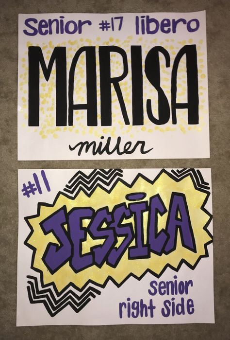 Senior Parade Posters, Ideas For Volleyball Posters, Senior Vball Posters, Senior Vb Posters, Volley Ball Senior Night Posters, Senior Parade Poster Ideas, Senior Night Lacrosse Poster Ideas, Volleyball Name Poster Ideas, Cute Volleyball Posters For Players