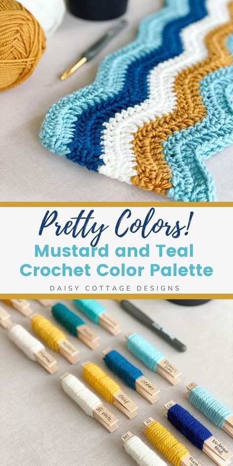 Use this crochet color combination to pick the colors for your next crochet blanket. They're the perfect baby boy crochet blanket colors! #babyboycrochet #crohetblanketcolors #colorcombination Cute Color Combinations For Crochet, Color Combination For Crochet, Crochet Color Inspiration, Crochet Blanket For Baby Boy, Crochet Blanket Color Ideas, Crochet Blanket For Boys, Crochet Colour Combinations, Crochet Blanket Baby Boy, Crochet Color Palette