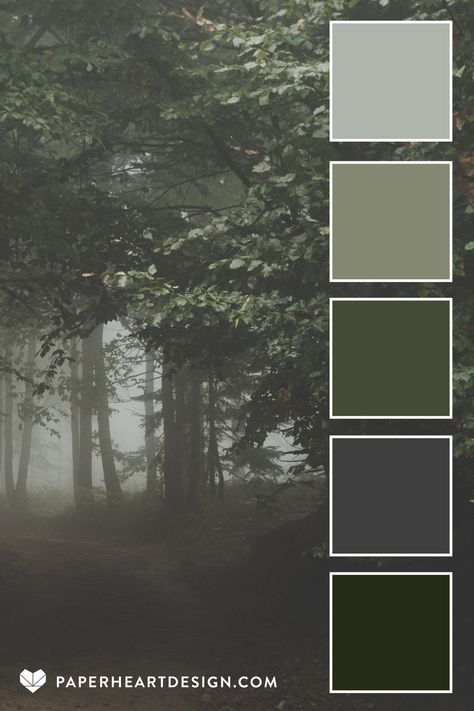 Forest Paint Palette, Olive Drab Aesthetic, Forest Colour Pallet, Earthy Green Color Palette, Forest Color Scheme, Vintage Bathroom Ideas, Website Aesthetic, Apple Kitchen, Moody Vintage