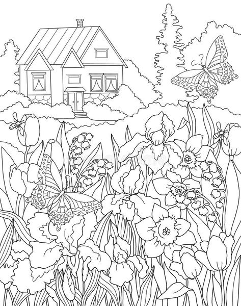 Modele Zentangle, Portfolio Photo, Garden Coloring, Garden Coloring Pages, Secret Garden Coloring Book, Secret Garden Colouring, Gardens Coloring Book, Detailed Coloring Pages, Fall Coloring Pages