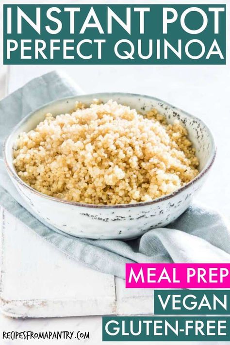 Want to know how to cook Instant Pot Quinoa? Well, look no further. This post shows you how 2 ways to cook pressure cooker quinoa that produces perfect failproof quinoa every single time.  Cook once and use it as meal prep quinoa for soups, curries, salads and more all week long #instantpotquinoa #pressurecookerquinoa #instantpotrecipes #pressurecookerrecipes #quinoa #howtocookquinoa #glutenfreerecipe Meal Prep Quinoa, Pressure Cooker Quinoa, Crockpot Meal Prep, Perfect Quinoa, Instant Pot Freezer, Instant Pot Quinoa, Instant Pot Freezer Meals, Cook Quinoa, Making Quinoa