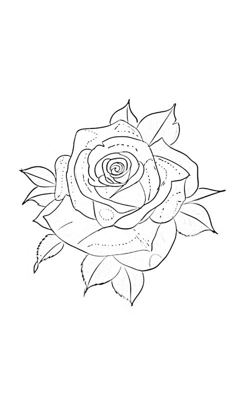 Tattoos Stencils Outline, Rose Outline Drawing, Rose Outline Tattoo, Small Nature Tattoo, Rose Tattoo Stencil, Realistic Rose Tattoo, Rose Outline, Rose Drawing Tattoo, Rose Hand Tattoo